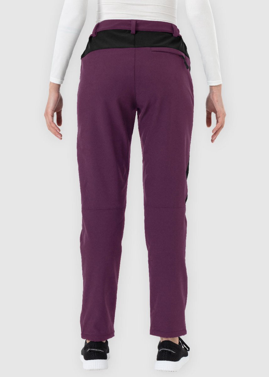 SANTINY Women's Fleece Lined Hiking Pants 4 Zipper Pockets