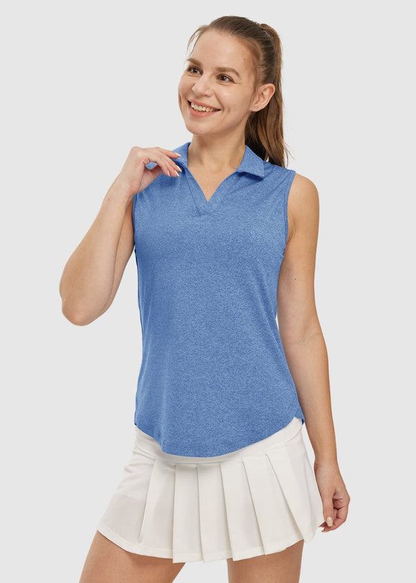 Women's Sleeveless Quick Dry Golf Shirt - TBMPOY