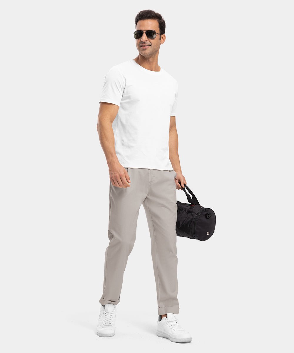 Men's Cotton Linen Business Casual Nine-Point Trousers - TBMPOY