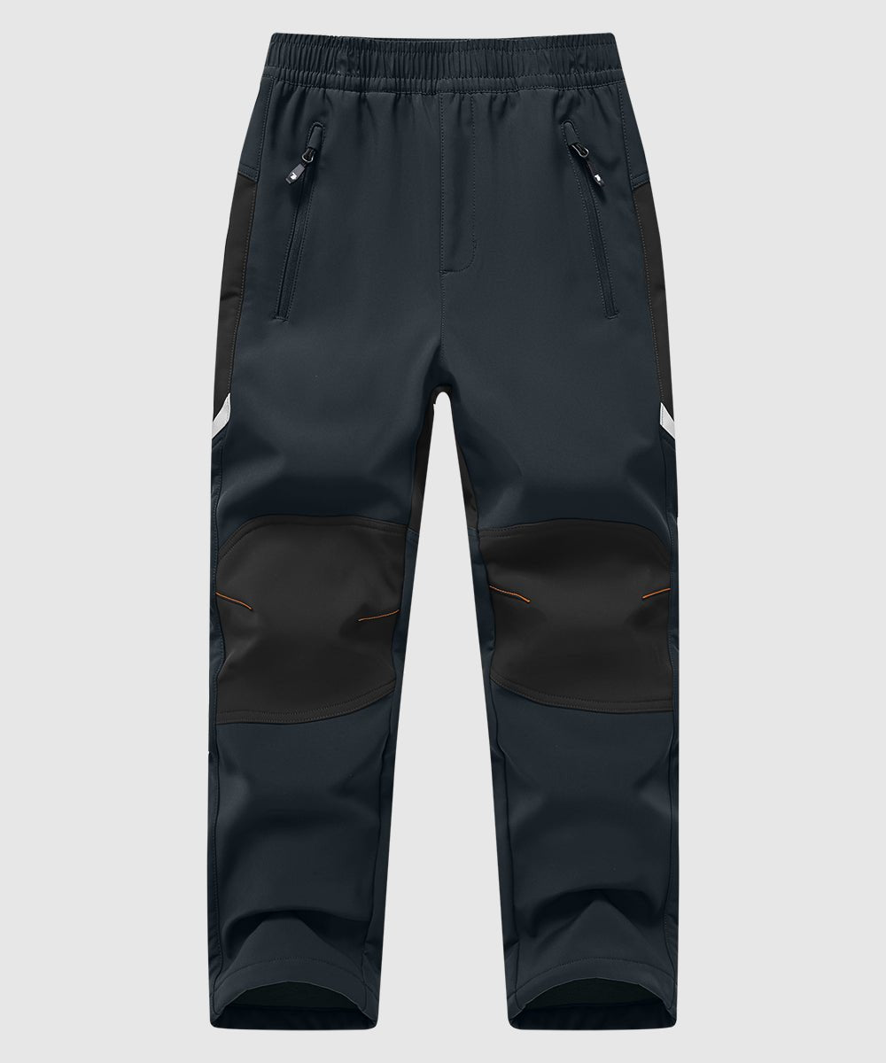 Boys' Outdoor Water Resistant Fleece - Lined Softshell Pants - TBMPOY