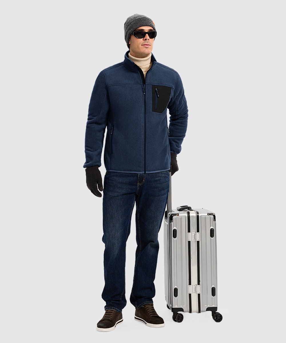 Men's Chest Pocket Fleece Jacket - TBMPOY