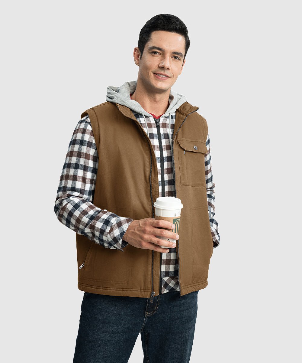 Men's Fleece Classic Workwear Thermal Vest - TBMPOY