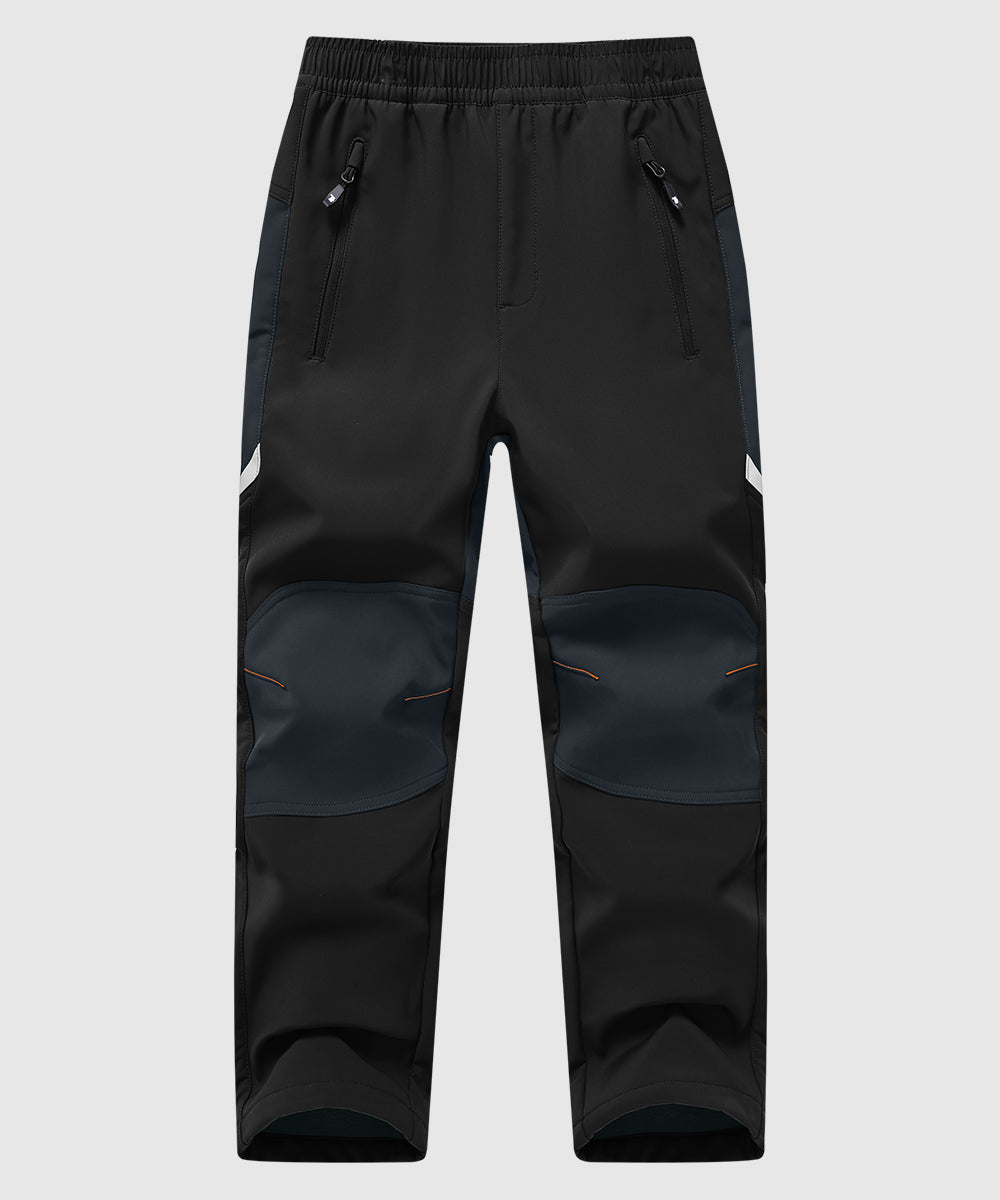 Boys' Outdoor Water Resistant Fleece - Lined Softshell Pants - TBMPOY