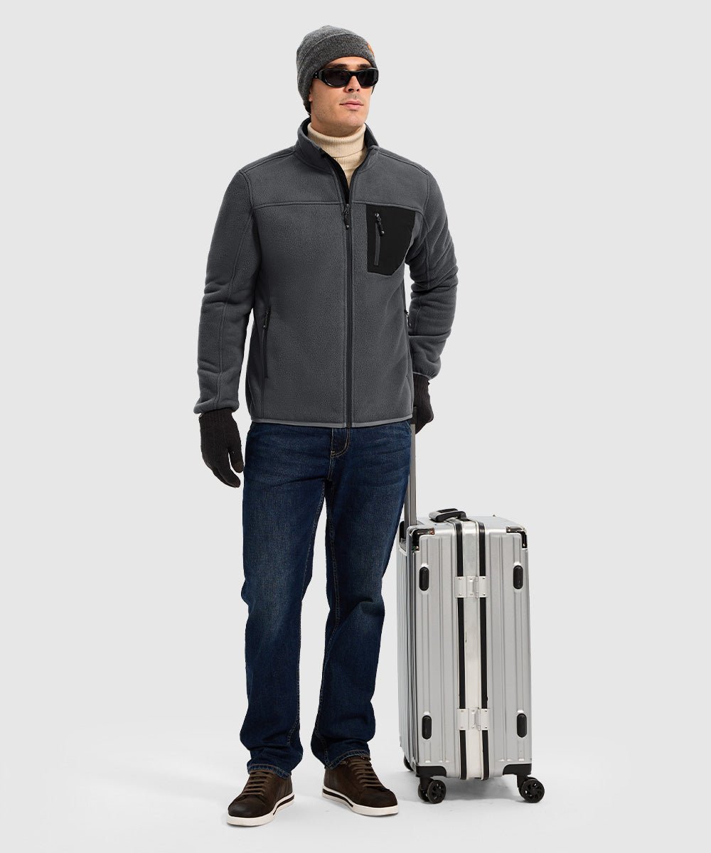 Men's Chest Pocket Fleece Jacket - TBMPOY