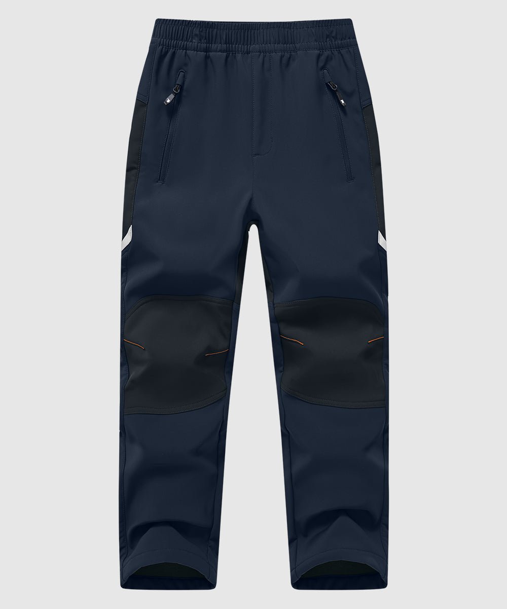 Boys' Outdoor Water Resistant Fleece - Lined Softshell Pants - TBMPOY