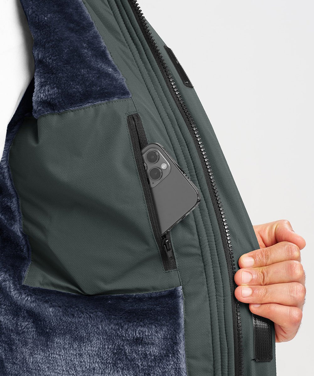 Men's Water Resistant Skiing Windbreaker Hooded Jacket - TBMPOY