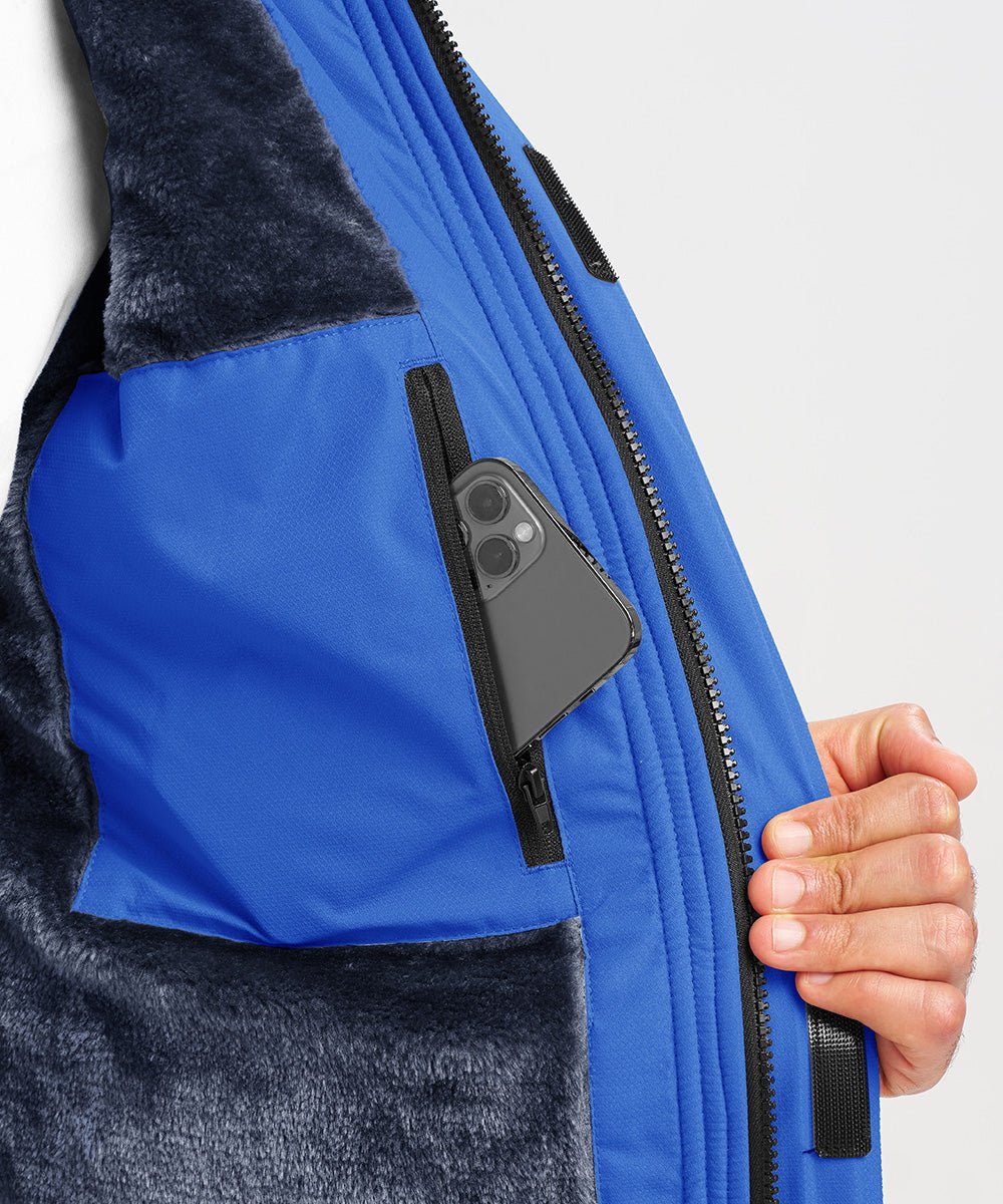Men's Water Resistant Skiing Windbreaker Hooded Jacket - TBMPOY