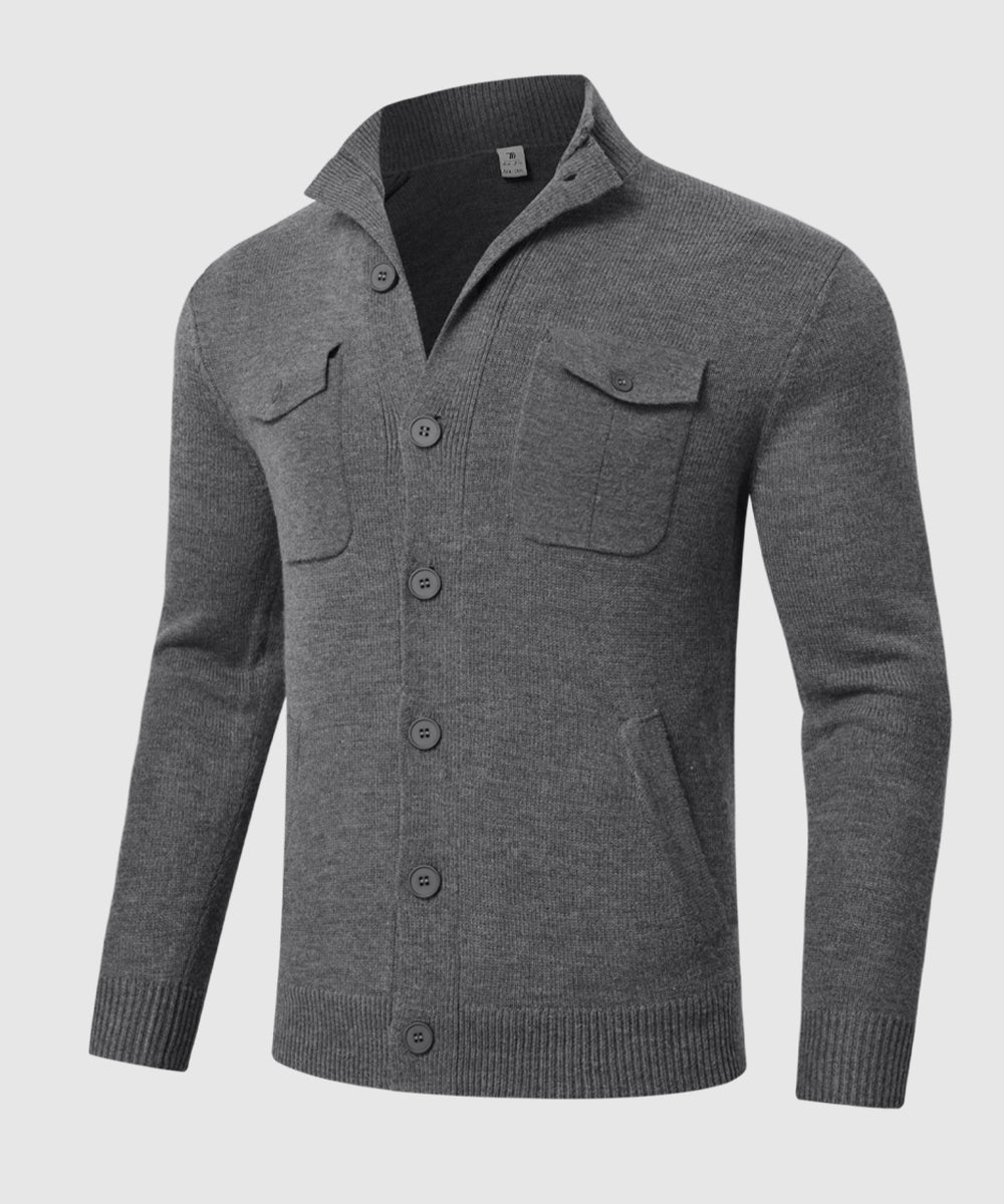 Men's Casual Button Cardigan Sweater - TBMPOY