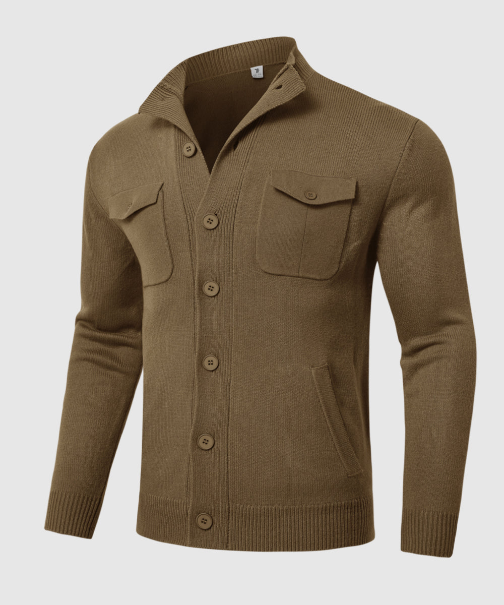 Men's Casual Button Cardigan Sweater - TBMPOY