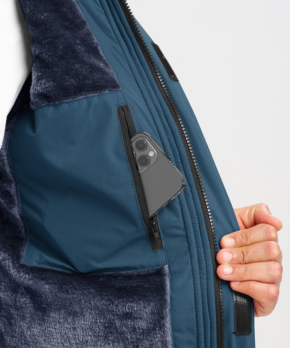 Men's Water Resistant Skiing Windbreaker Hooded Jacket - TBMPOY