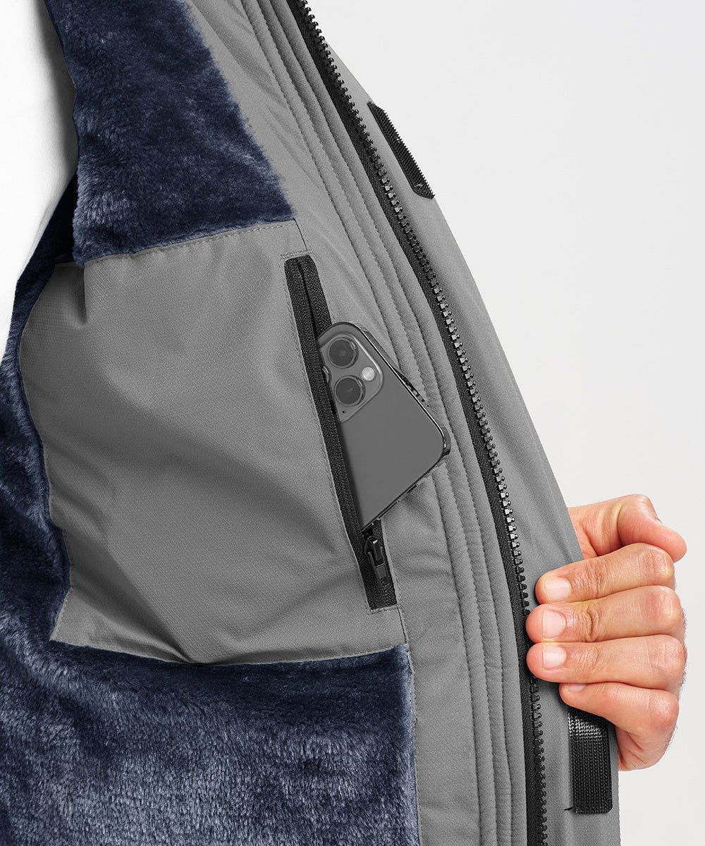 Men's Water Resistant Skiing Windbreaker Hooded Jacket - TBMPOY