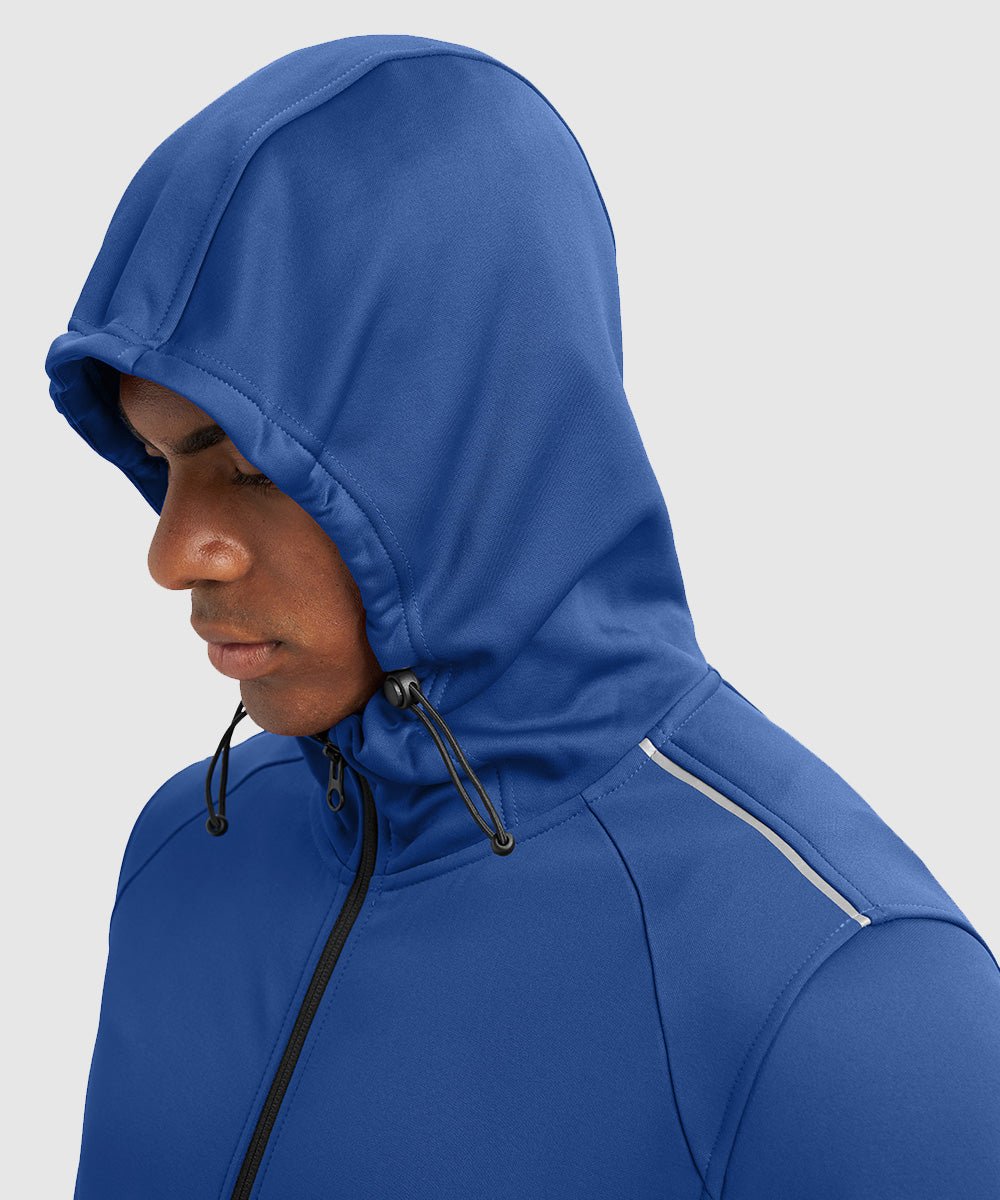 Men's Jogging Workout Gym Warm Up Suits With Hood - TBMPOY