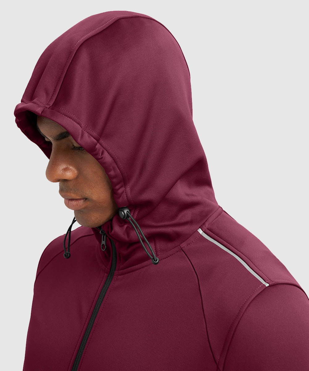 Men's Jogging Workout Gym Warm Up Suits With Hood - TBMPOY