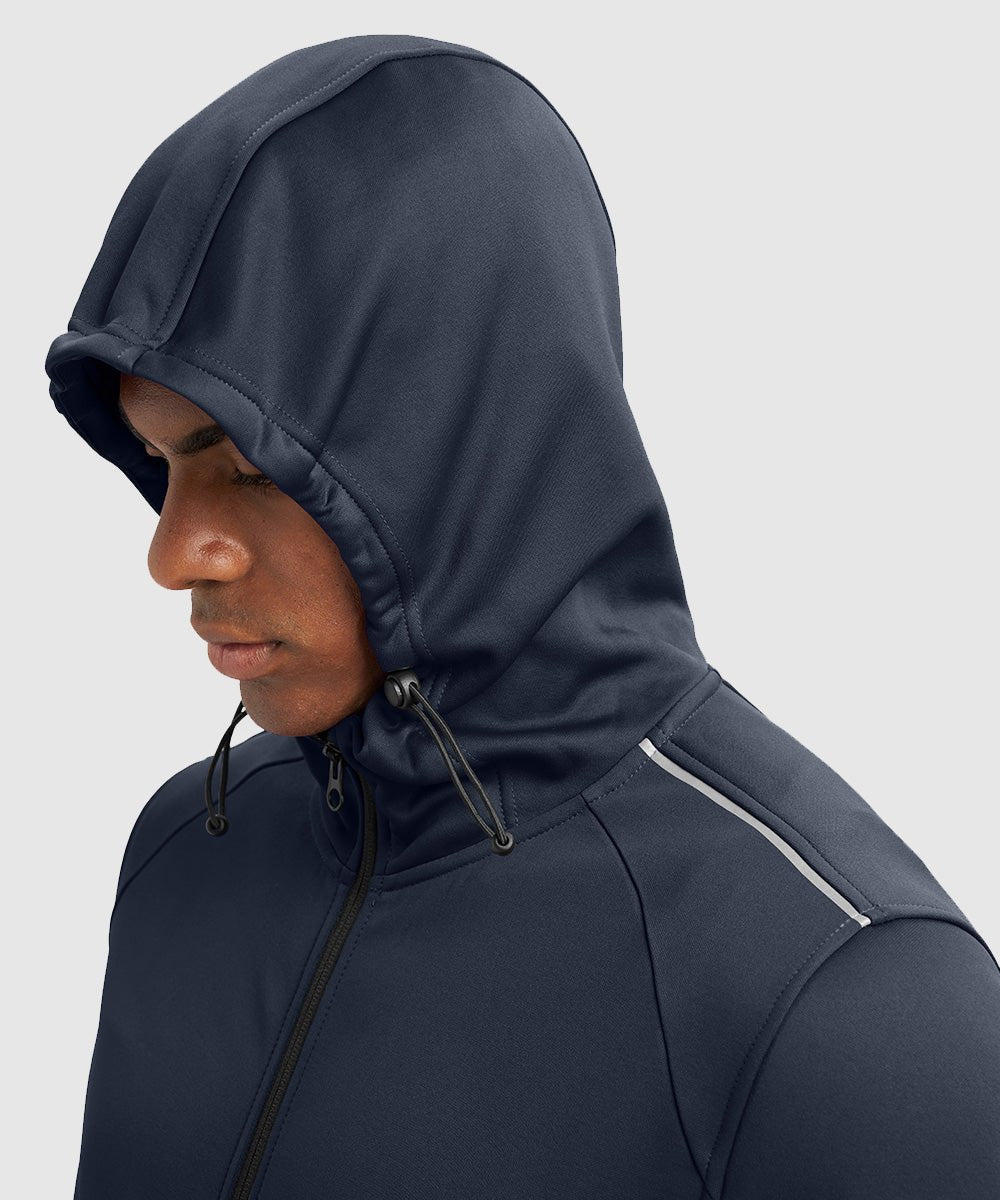 Men's Jogging Workout Gym Warm Up Suits With Hood - TBMPOY