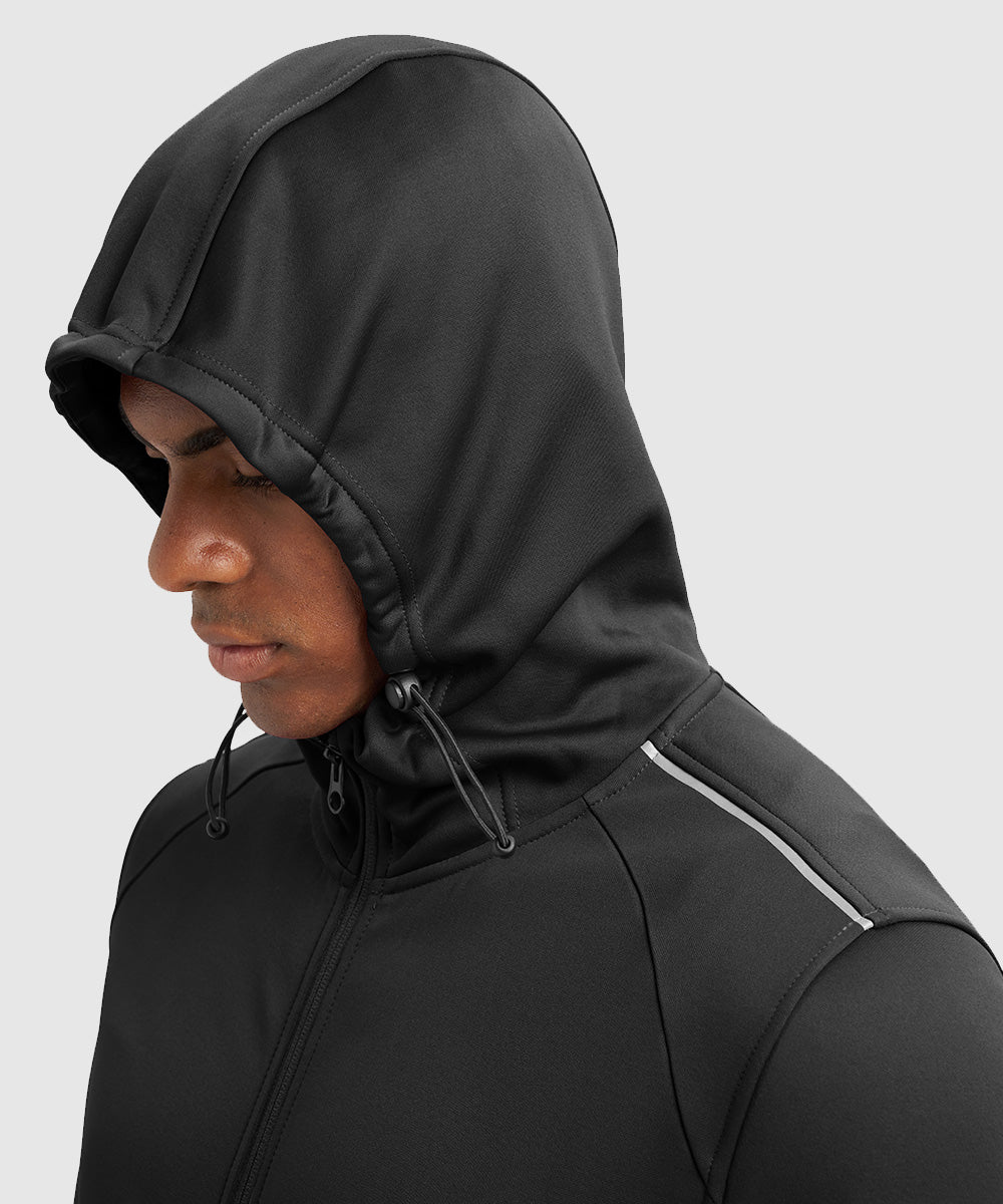 Men's Jogging Workout Gym Warm Up Suits With Hood - TBMPOY