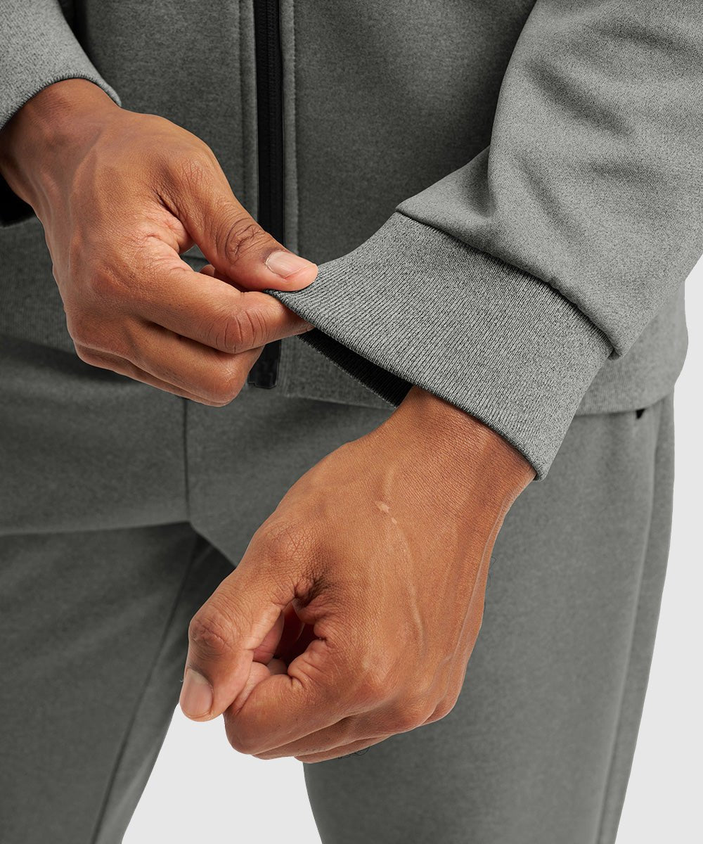 Men's Jogging Workout Gym Warm Up Suits With Hood - TBMPOY
