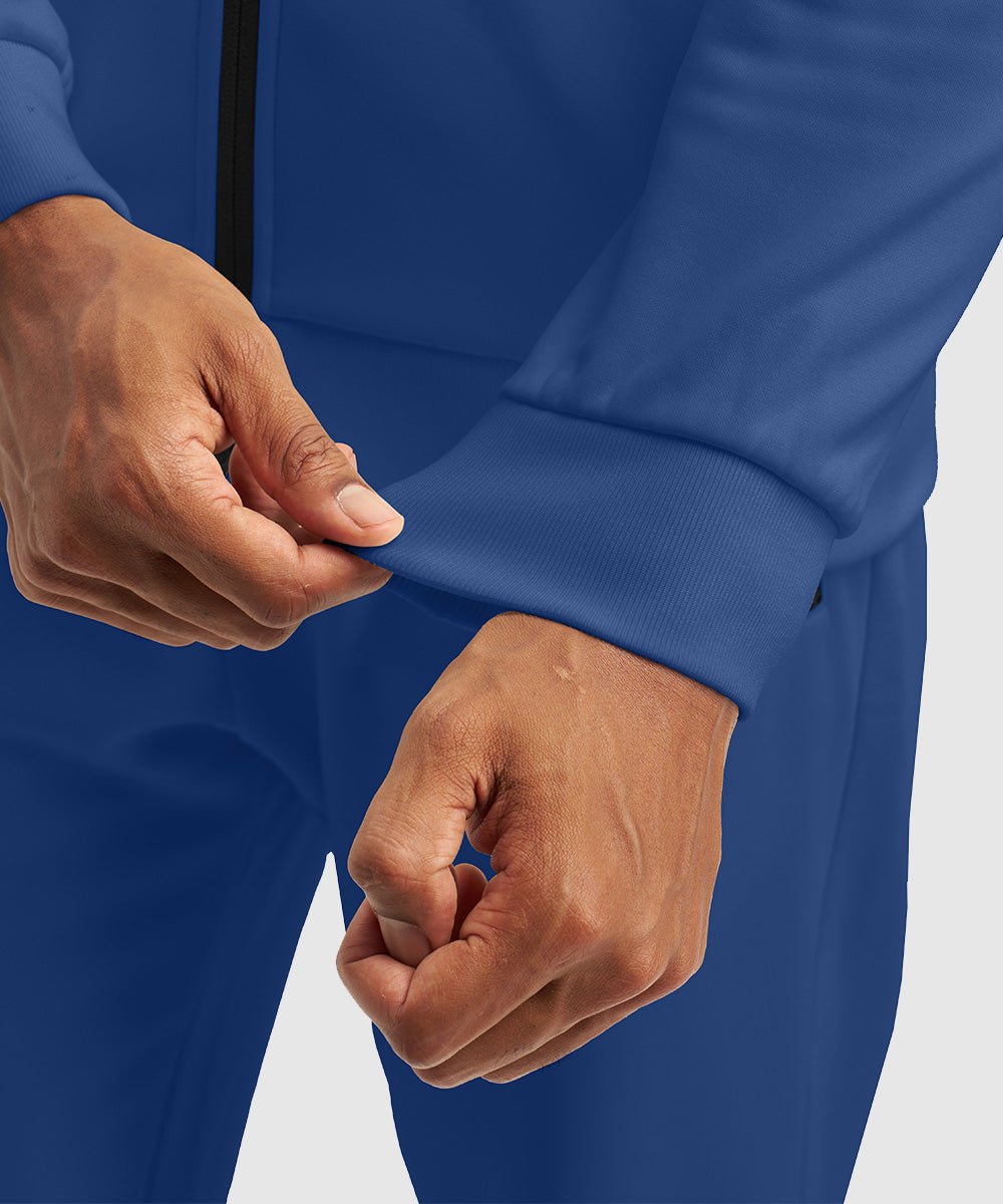 Men's Jogging Workout Gym Warm Up Suits With Hood - TBMPOY