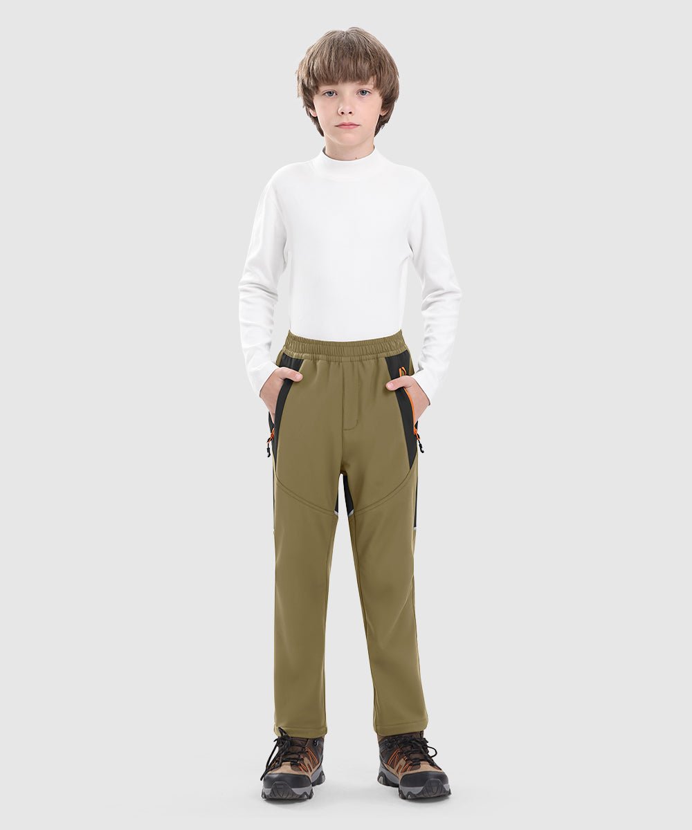 Boys' Outdoor Fleece - Lined Hiking Pants - TBMPOY