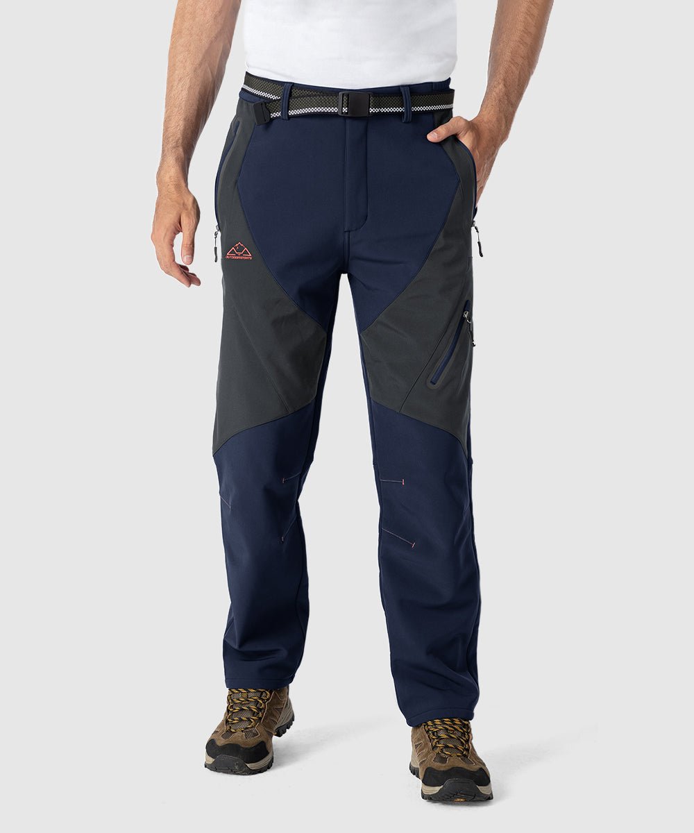 Men's Insulated Water Resistant Warm Fleece Lined Ski Pants - TBMPOY