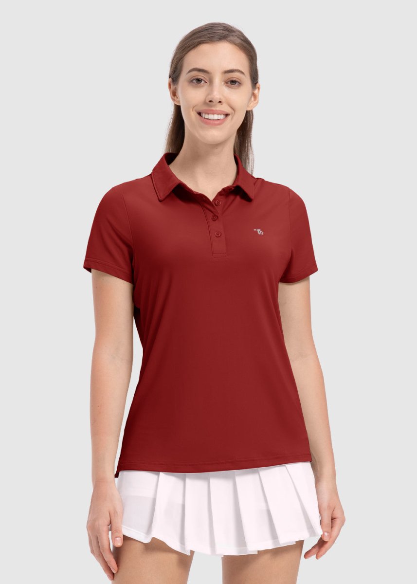 Women's 4 - Button Quick Dry Polo Shirts - TBMPOY