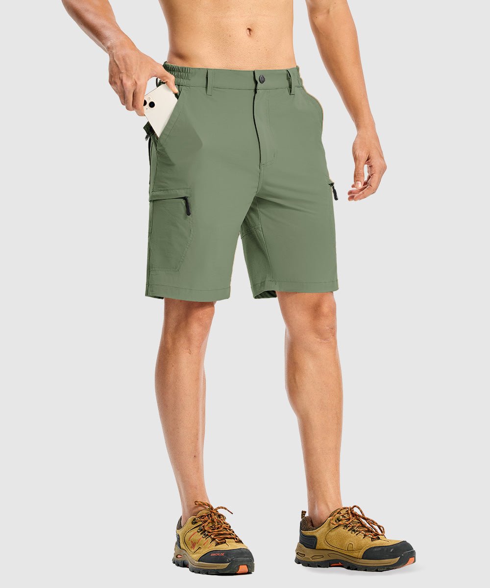 Men's Stretchy Quick Dry Cargo Hiking Shorts - TBMPOY