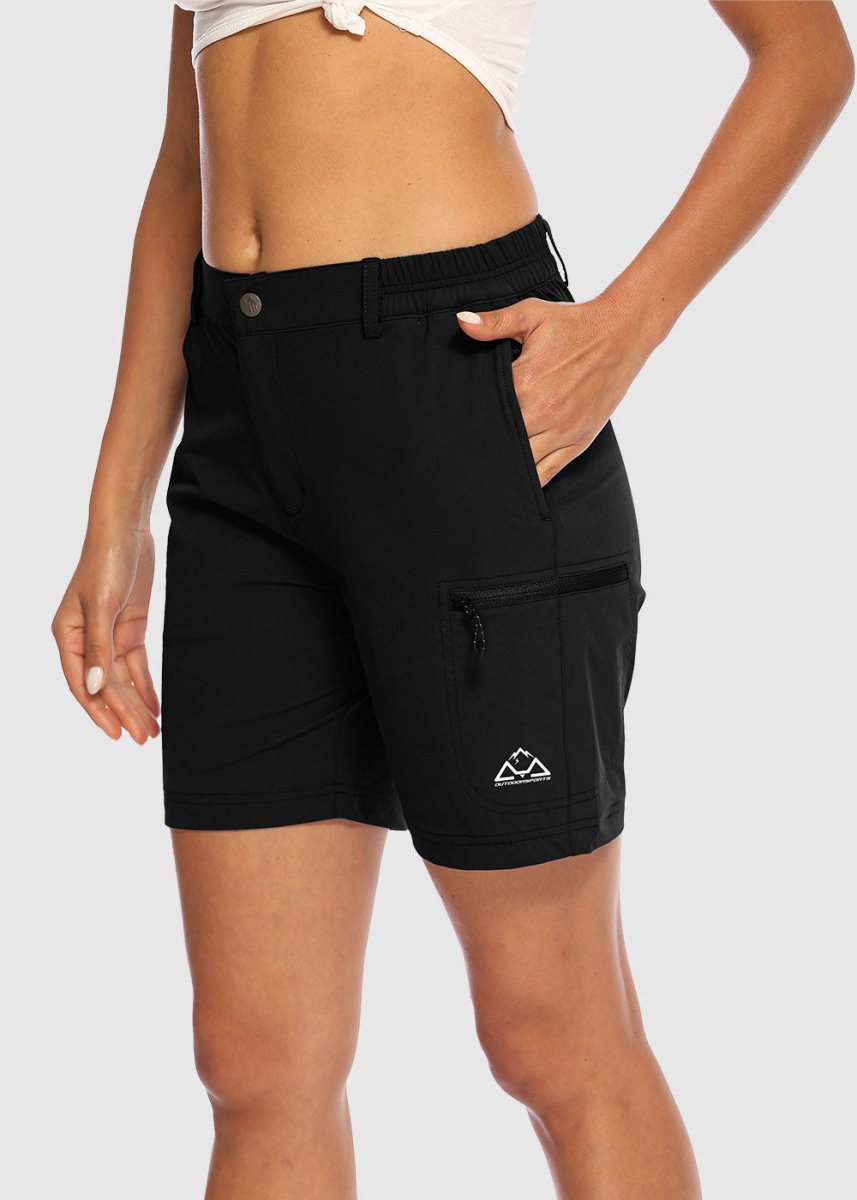 Women's Quick Dry Lightweight Stretchy Cargo Shorts--Plus - TBMPOY