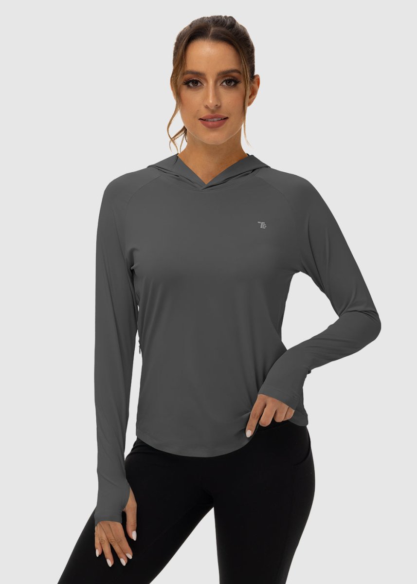 Women's UPF 50+ Sun Protection Hoodie Shirt - TBMPOY