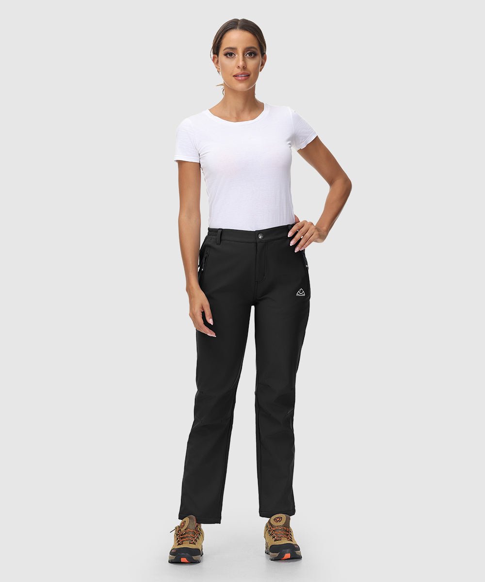 Women's Water Resistant Softshell Fleece Pants - TBMPOY