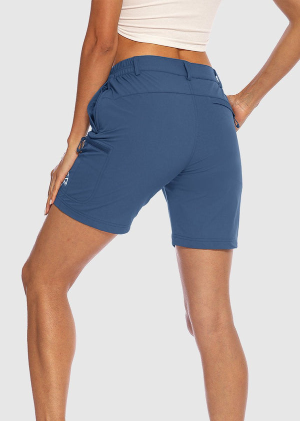 Women's Quick Dry Lightweight Stretchy Cargo Shorts--Plus - TBMPOY