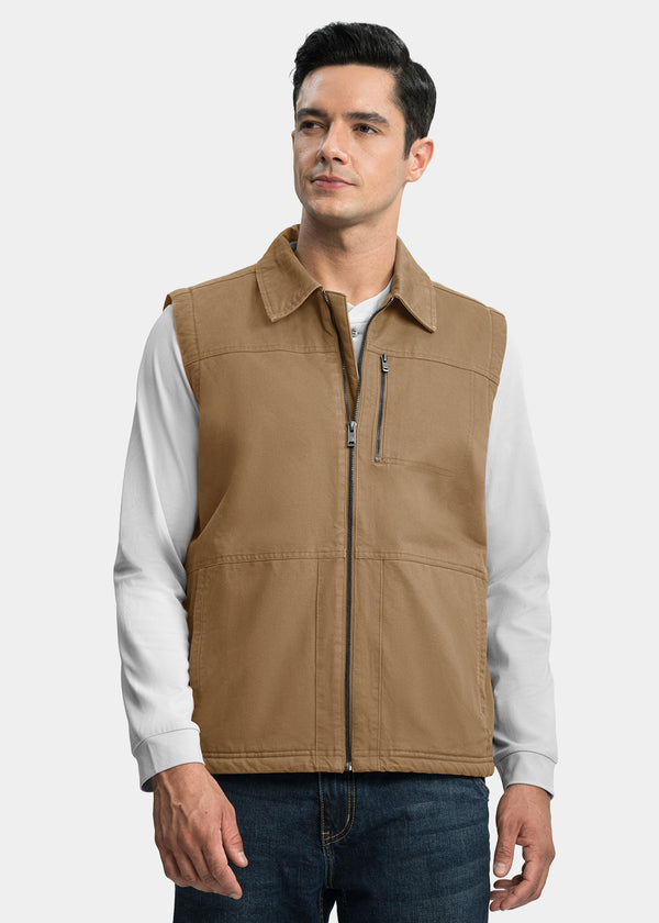 Men's Fleece Work Wear-Resistant Warm Vest