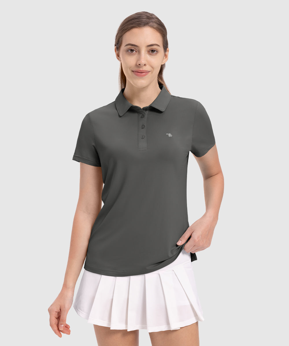 Women's 4 - Button Quick Dry Polo Shirts - TBMPOY