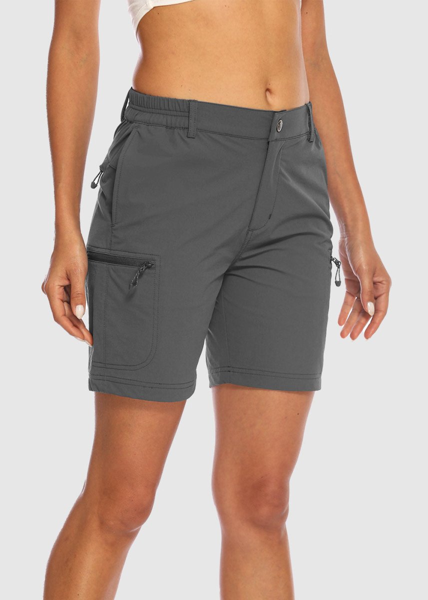 Women's Quick Dry Lightweight Stretchy Cargo Shorts--Plus - TBMPOY