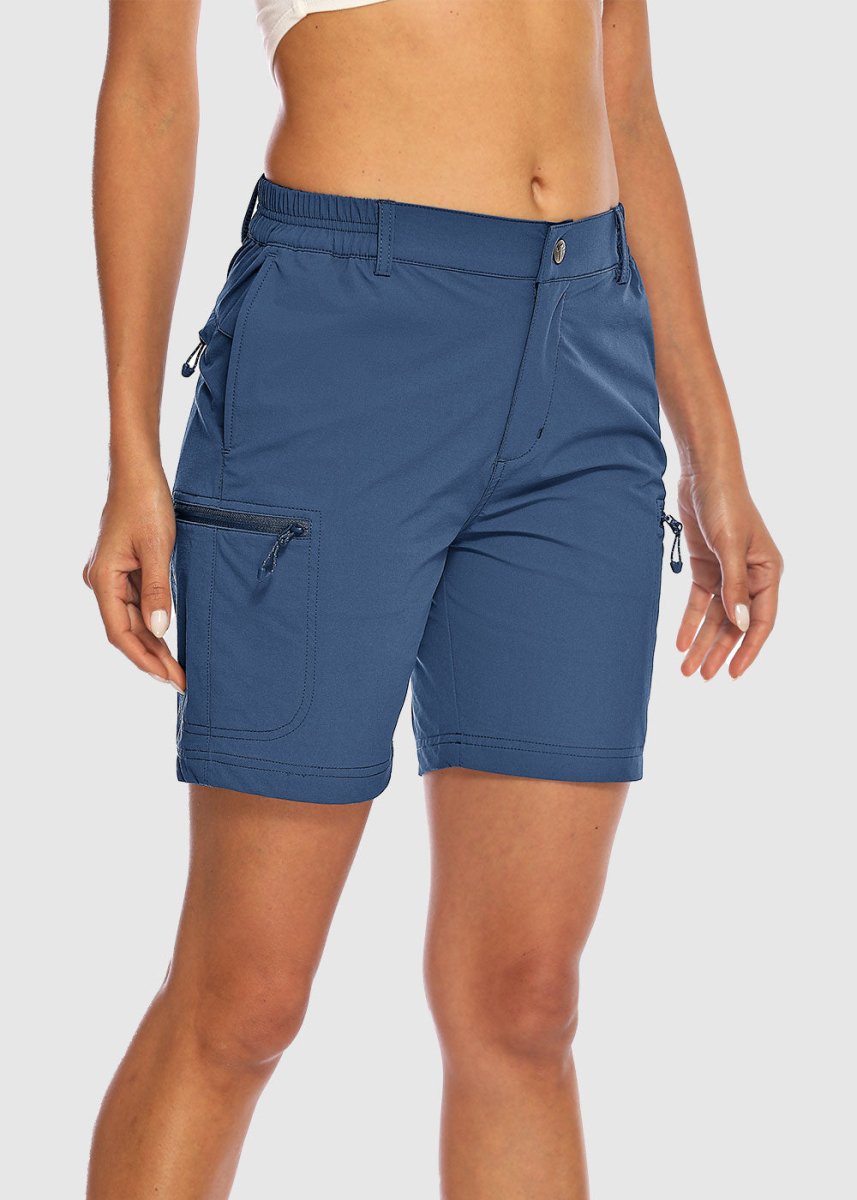 Women's Quick Dry Lightweight Stretchy Cargo Shorts--Plus - TBMPOY