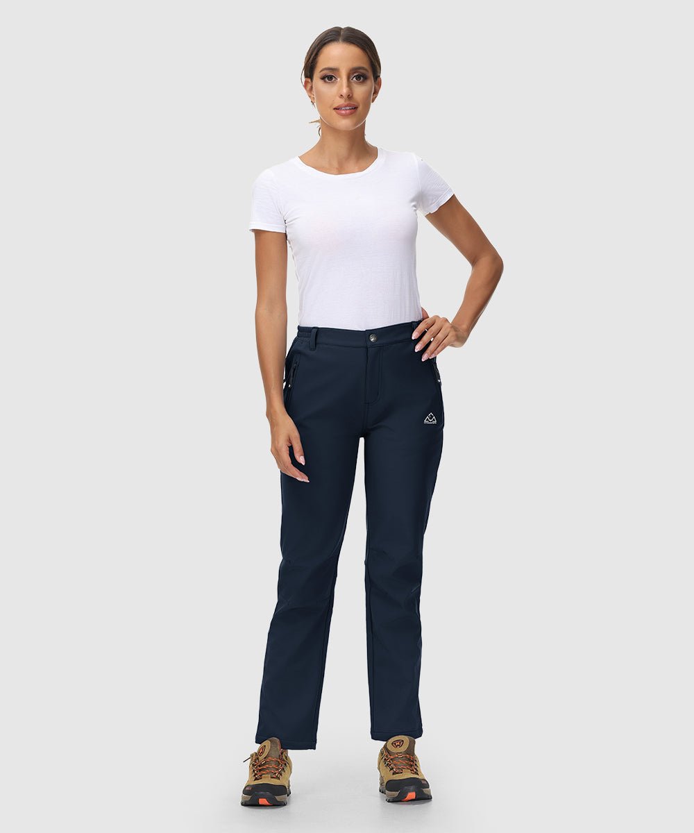 Women's Water Resistant Softshell Fleece Pants - TBMPOY
