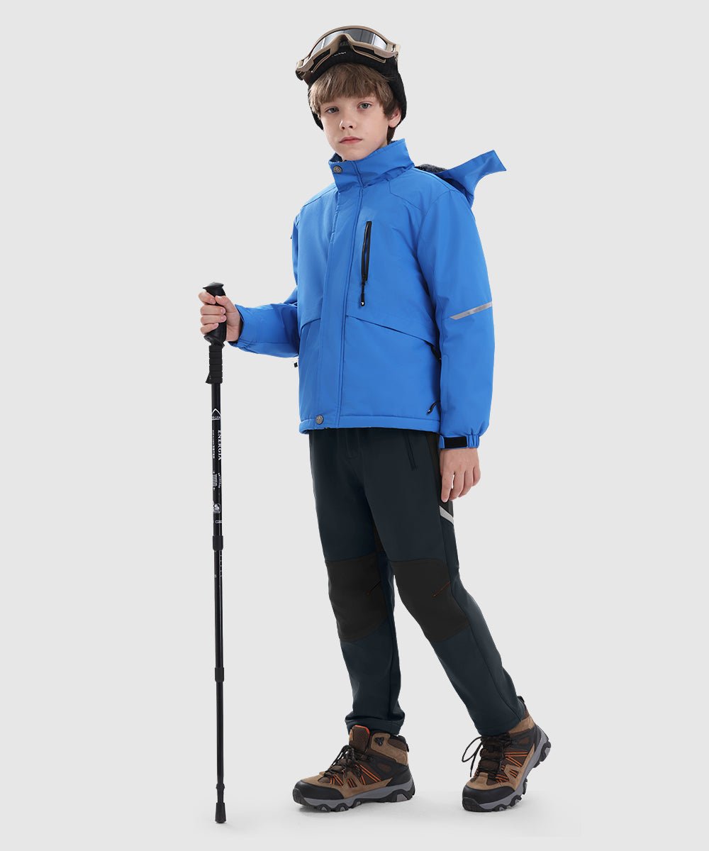 Boys' Outdoor Water Resistant Fleece - Lined Softshell Pants - TBMPOY