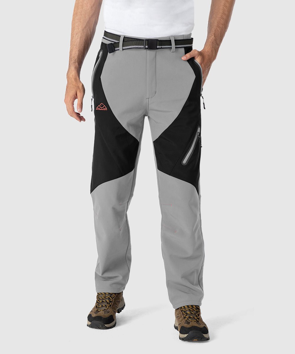 Men's Insulated Water Resistant Warm Fleece Lined Ski Pants - TBMPOY