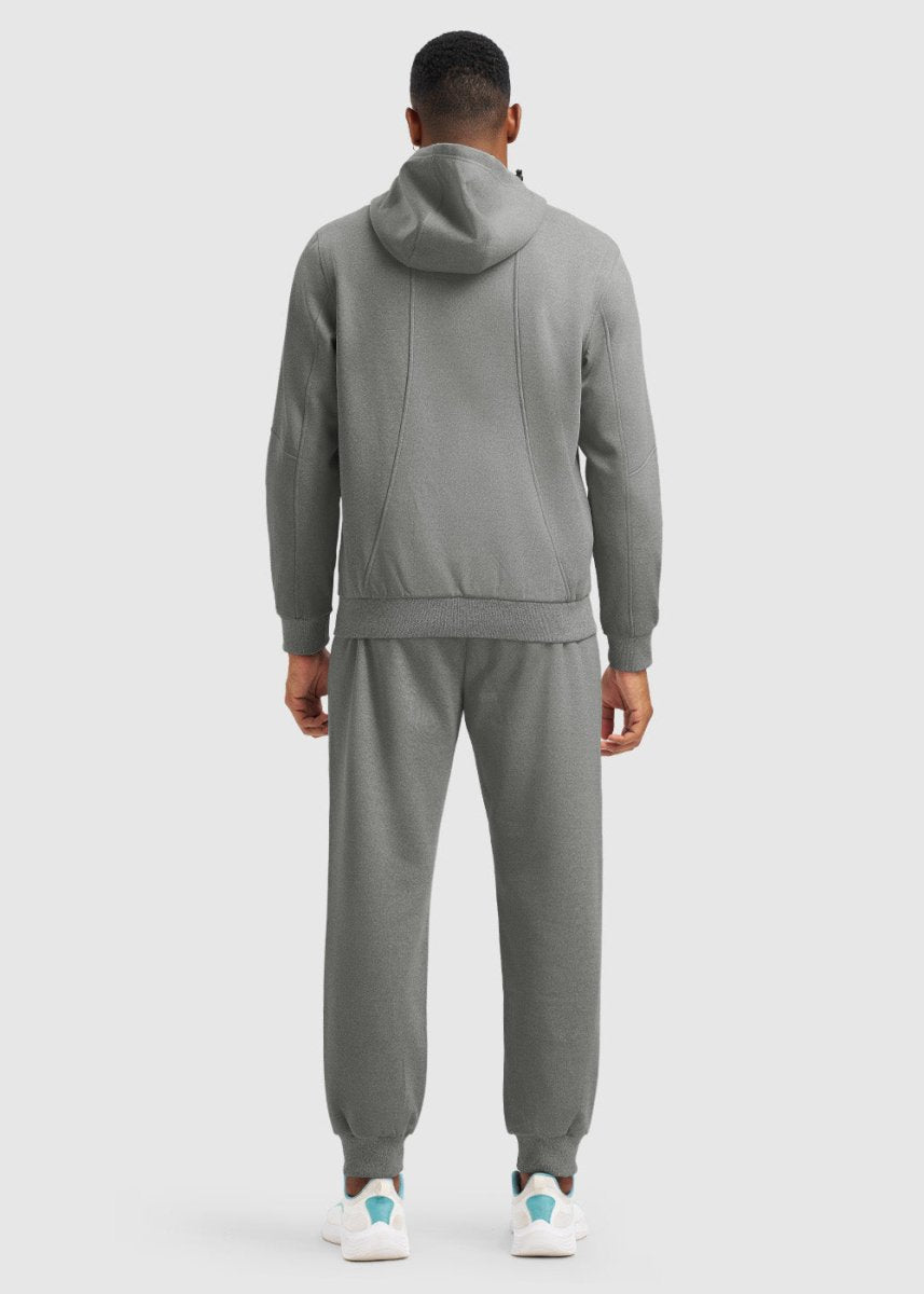 Men's Jogging Workout Gym Warm Up Suits With Hood - TBMPOY