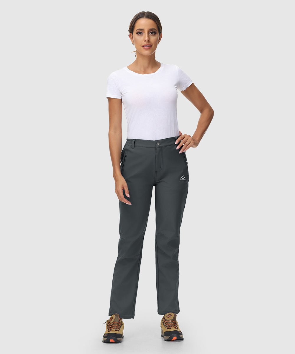 Women's Water Resistant Softshell Fleece Pants - TBMPOY