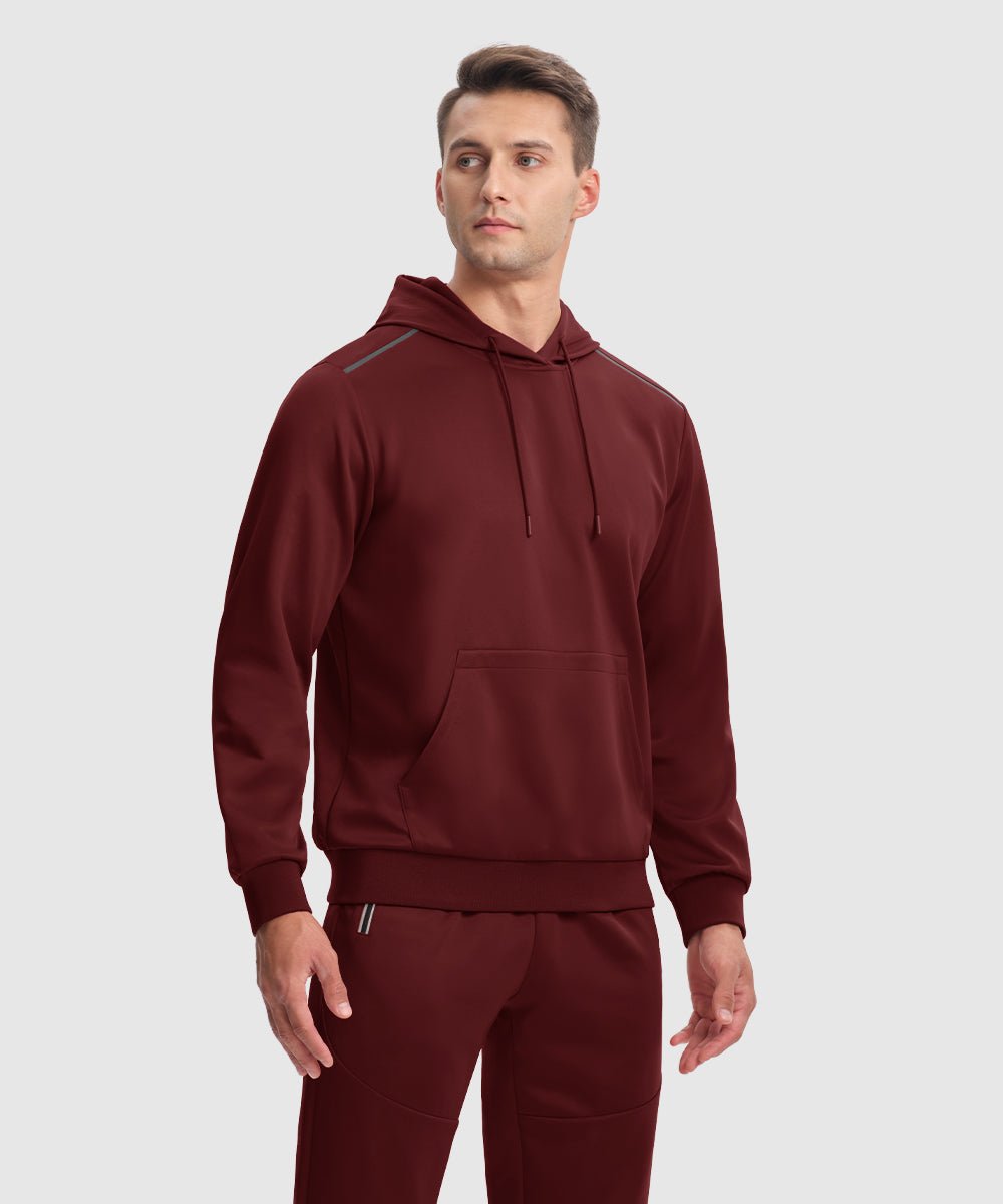 Men's Hooded Pullover and Rib Knit Cuff Pants Lounge Sets - TBMPOY