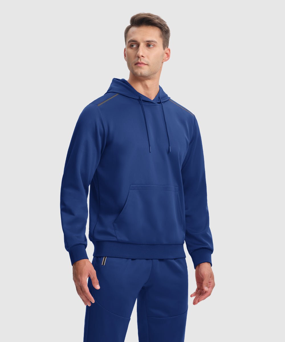 Men's Hooded Pullover and Rib Knit Cuff Pants Lounge Sets - TBMPOY