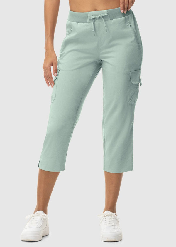 Women's Outdoor Athletic Travel Casual Cropped Pants - TBMPOY
