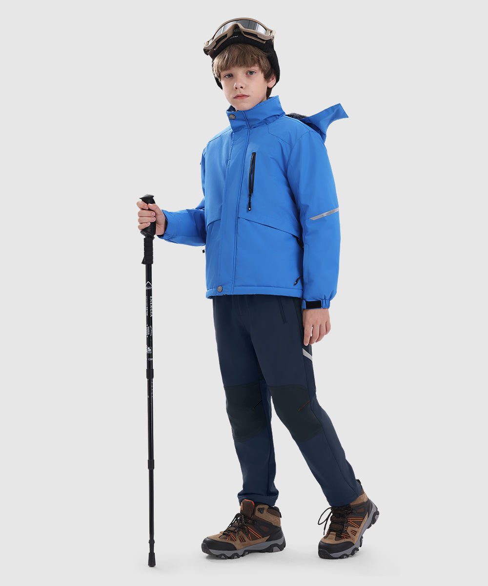 Boys' Outdoor Water Resistant Fleece - Lined Softshell Pants - TBMPOY