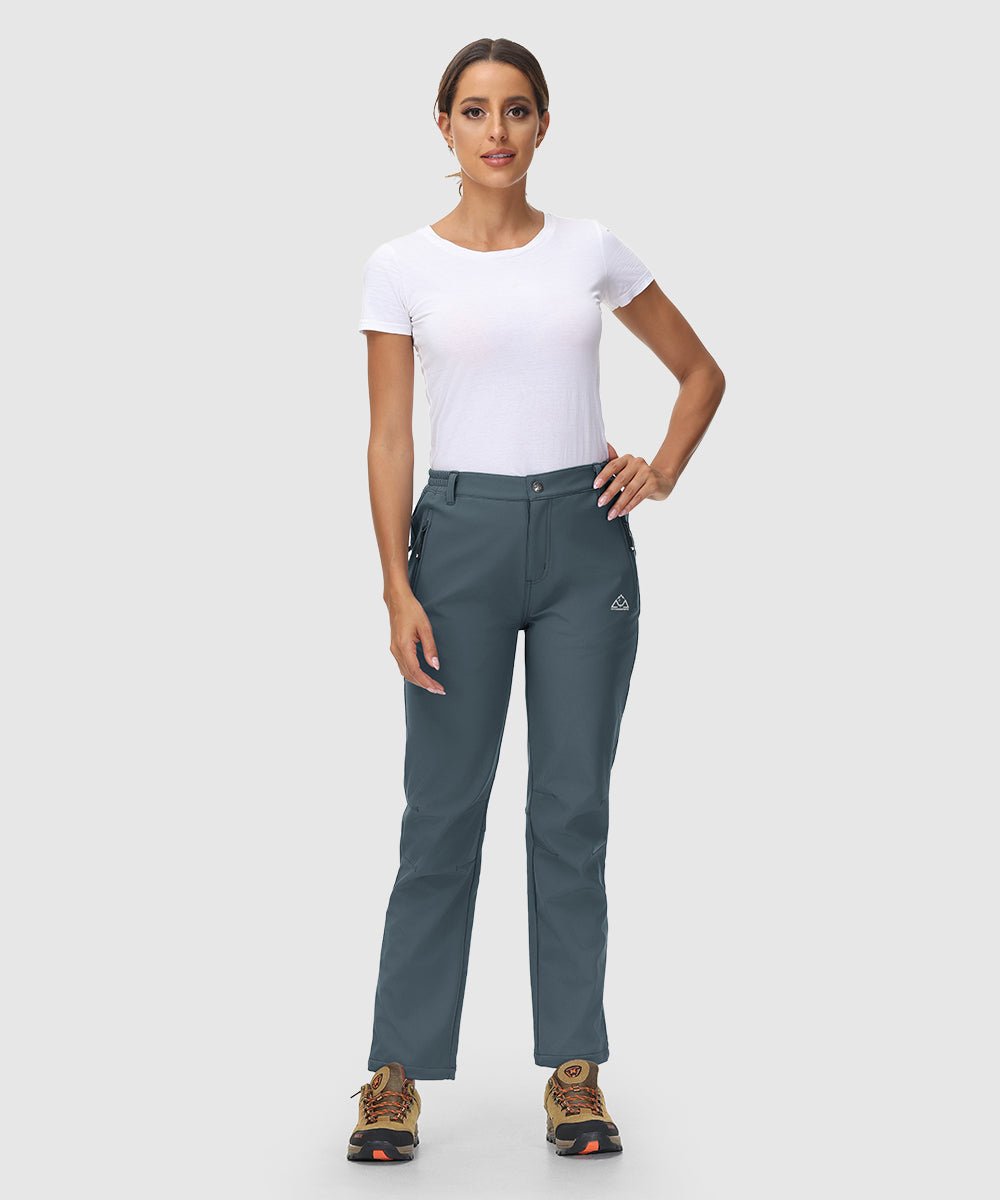 Women's Water Resistant Softshell Fleece Pants - TBMPOY