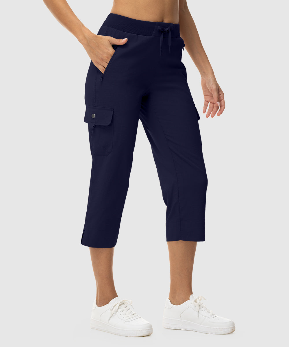 Women's Outdoor Athletic Travel Casual Cropped Pants - TBMPOY