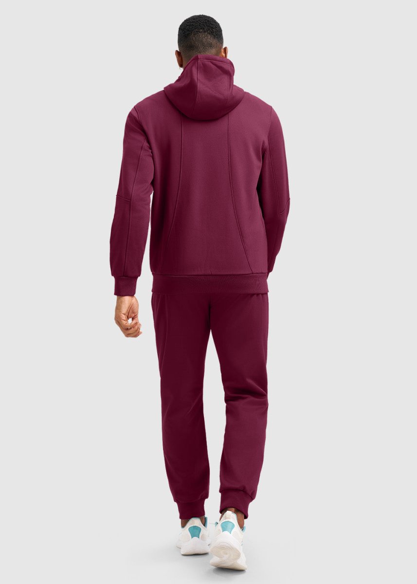 Men's Jogging Workout Gym Warm Up Suits With Hood - TBMPOY