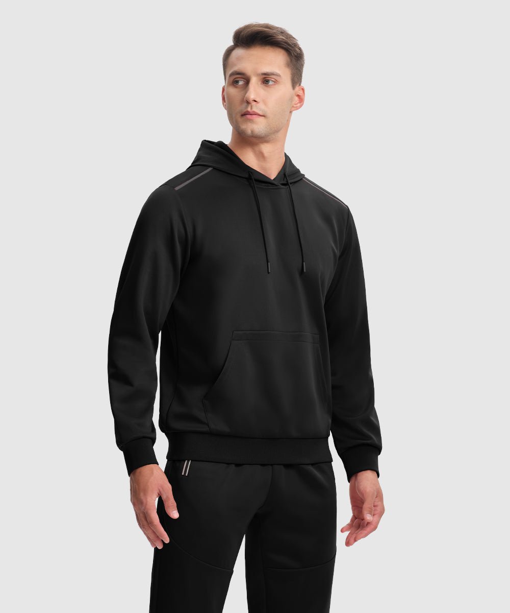 Men's Hooded Pullover and Rib Knit Cuff Pants Lounge Sets - TBMPOY