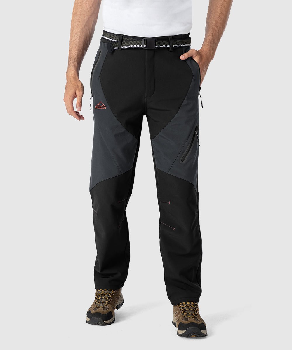 Men's Insulated Water Resistant Warm Fleece Lined Ski Pants - TBMPOY