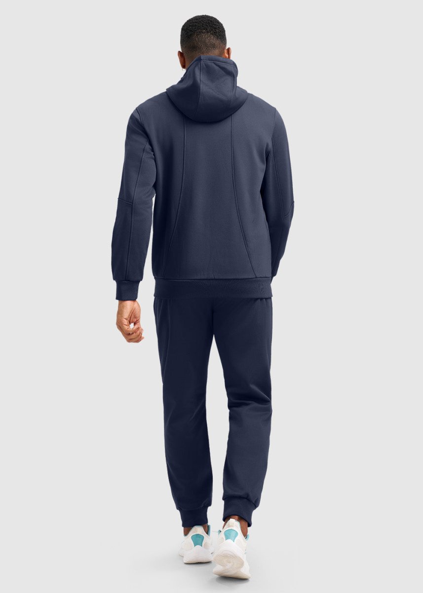 Men's Jogging Workout Gym Warm Up Suits With Hood - TBMPOY