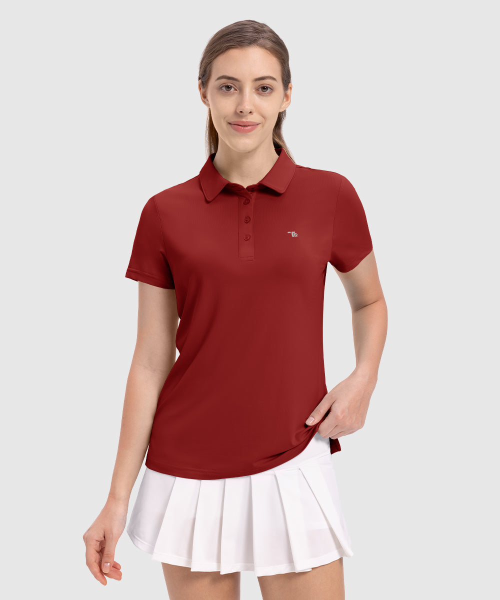 Women's 4 - Button Quick Dry Polo Shirts - TBMPOY