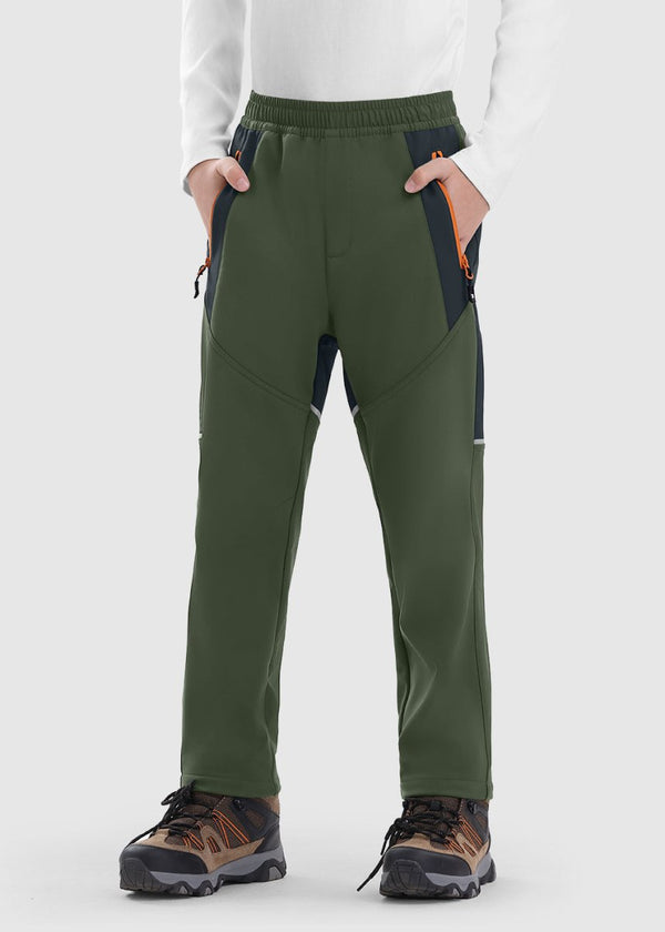 Boys' Outdoor Fleece - Lined Hiking Pants - TBMPOY